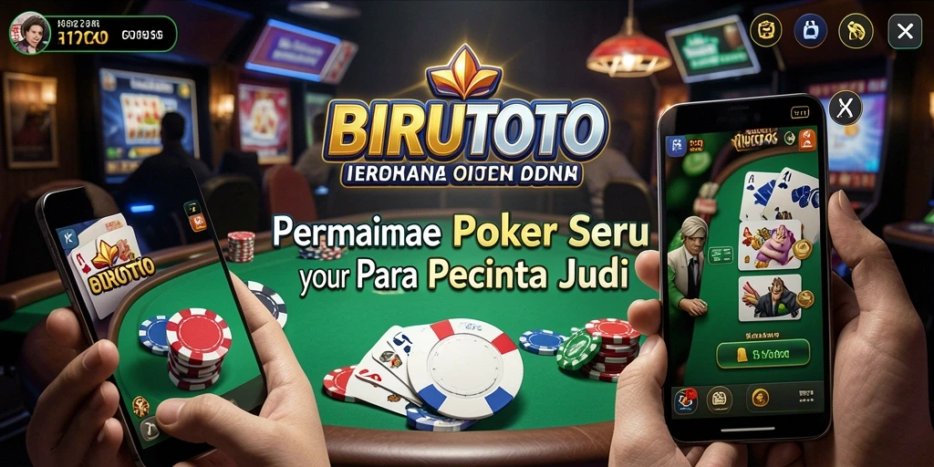 Tampilan gameplay BIRUTOTO yang menakjubkan dalam mode poker.