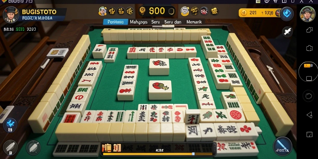 Tampilan gameplay seru di BUGISTOTO yang menampilkan Mahjong.