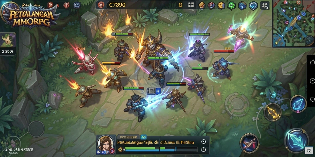 Gambaran gameplay C7890 dengan pertempuran epik dan eksplorasi mendalam.