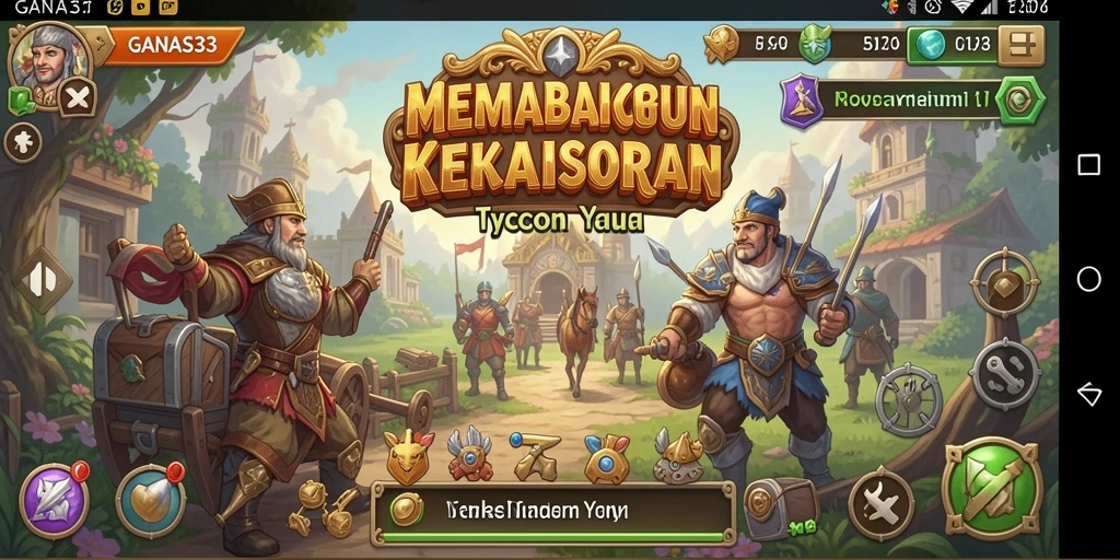 Tampilan permainan GANAS33 yang menampilkan dinamika bisnis Tycoon.