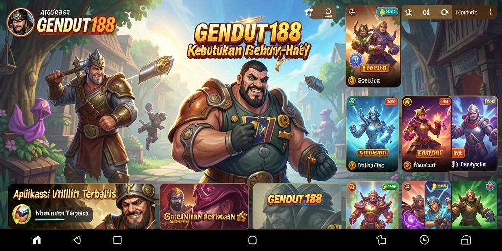 Tampilan aplikasi GENDUT188 yang modern dan fungsional.