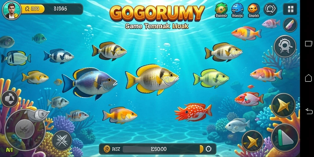 Tampilan menarik dari gameplay GOGORUMMY yang seru dan penuh aksi Tembak Ikan.