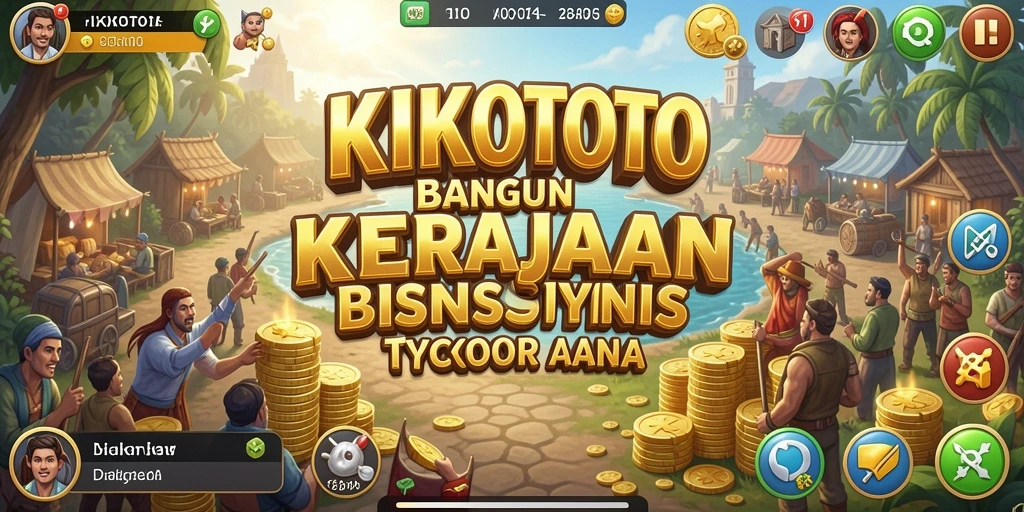 Tampilan gameplay KIKOTOTO yang menampilkan pengelolaan bisnis Tycoon.