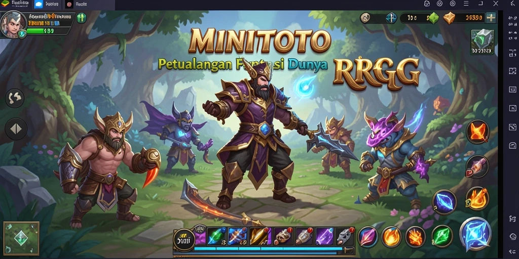 Screenshot gameplay MINITOTO menampilkan aksi seru dalam dunia RPG.