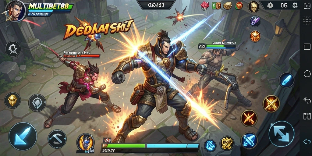 Screenshot gameplay MULTIBET88 menampilkan pertarungan yang menegangkan dan karakter yang dinamis.