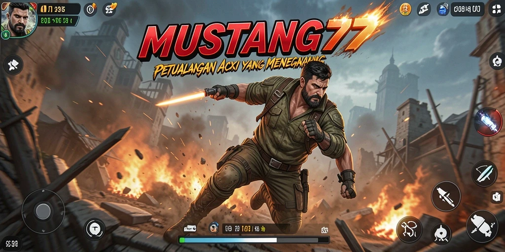 Screenshot dari gameplay <strong>MUSTANG77</strong> saat aksi memukau dalam pertempuran.