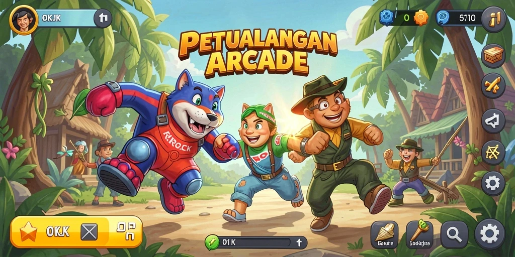 Gameplay seru dari OKJK menampilkan aksi cepat dan grafis menarik.