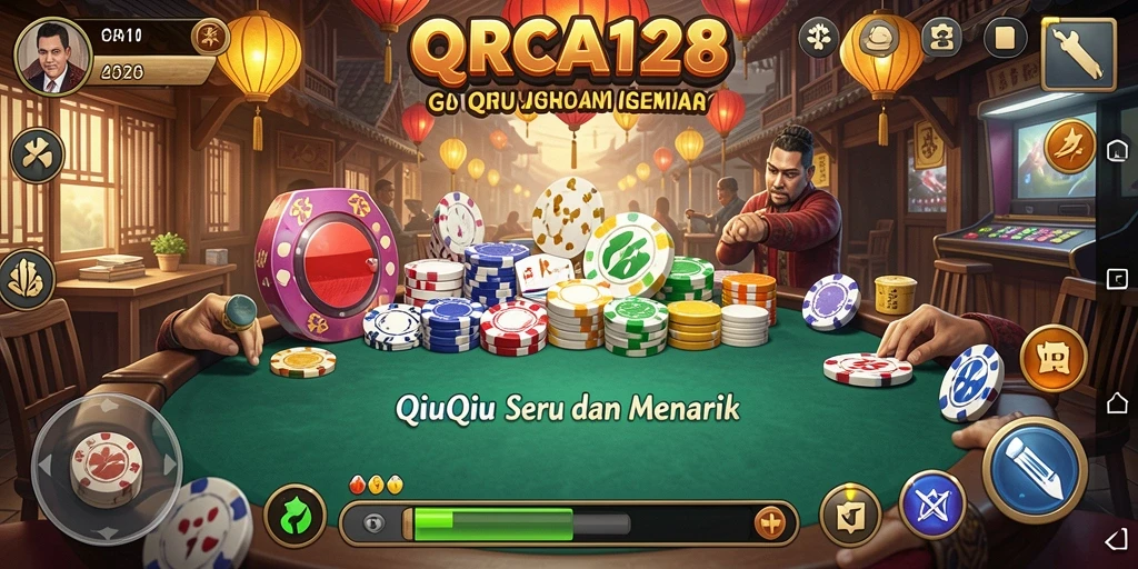Tampilan gameplay seru dari game QiuQiu ORCA128.