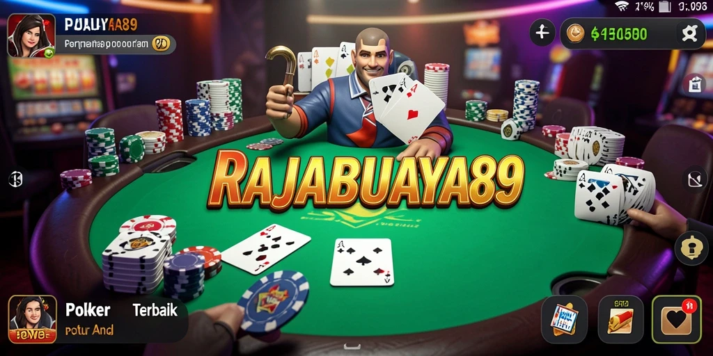 Tampilan gameplay seru di RAJABUAYA89 saat bermain Poker.