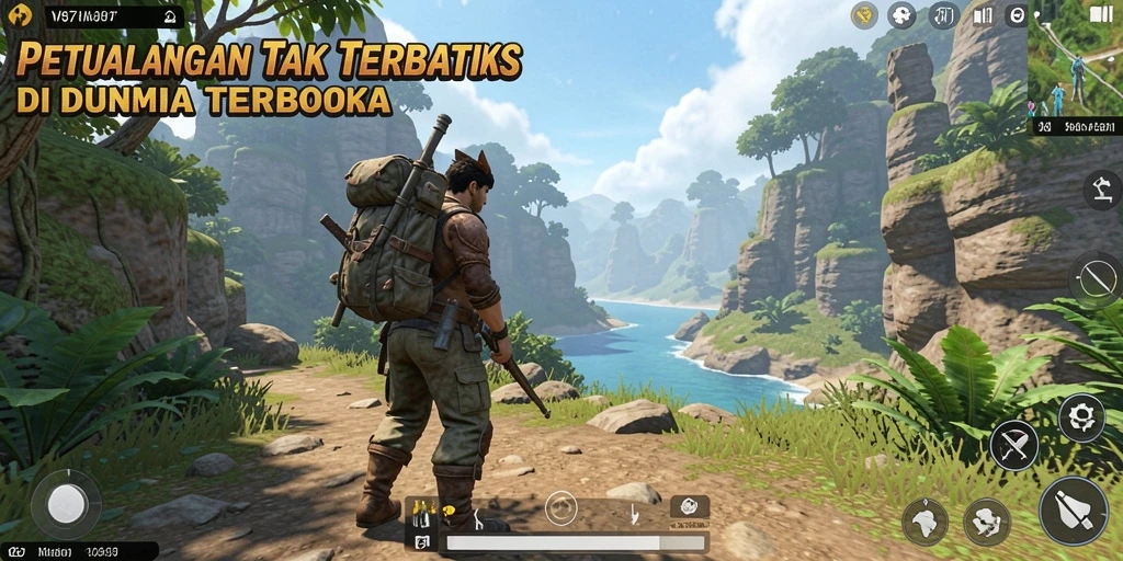 Gameplay V87 yang menawan di dunia terbuka yang luas.