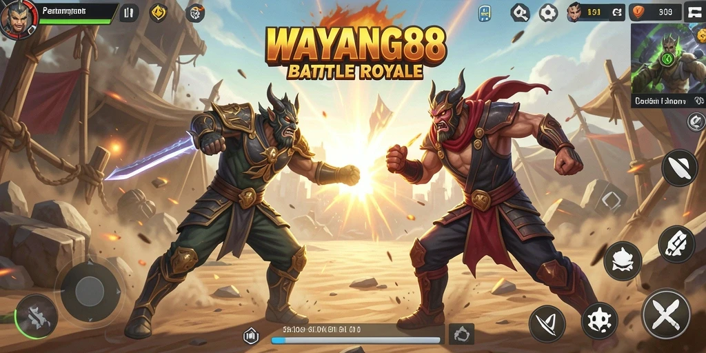 Gameplay seru WAYANG88 dengan pertarungan Battle Royale.